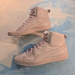 Puma x Young & Reckless Clyde Shoes Rose Smoke Mens 12 Leather High Top Sneakers